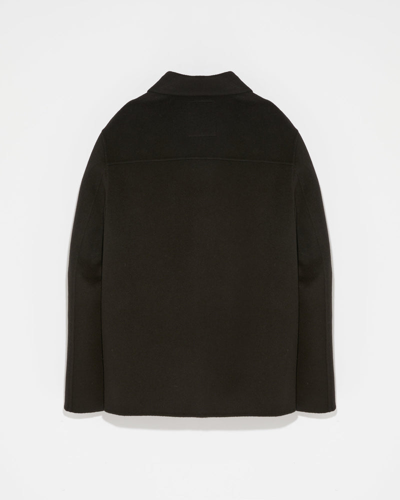 Workwear jacket in double-sided wool-cashmere fabric