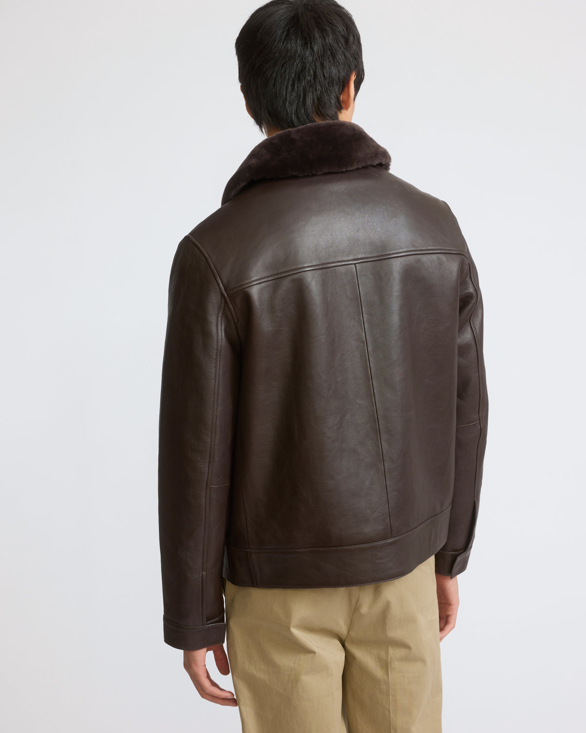 Leather jacket with shearling collar - Yves Salomon - New Fall/Winter Collection