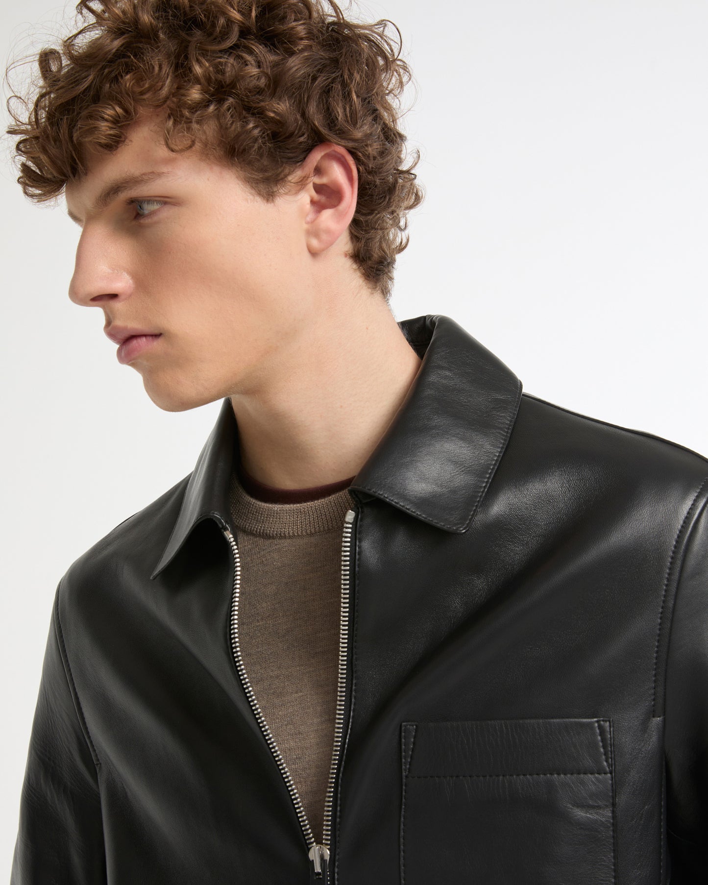 Lamb leather jacket with nappa finish -Yves Salomon - New spring summer collection