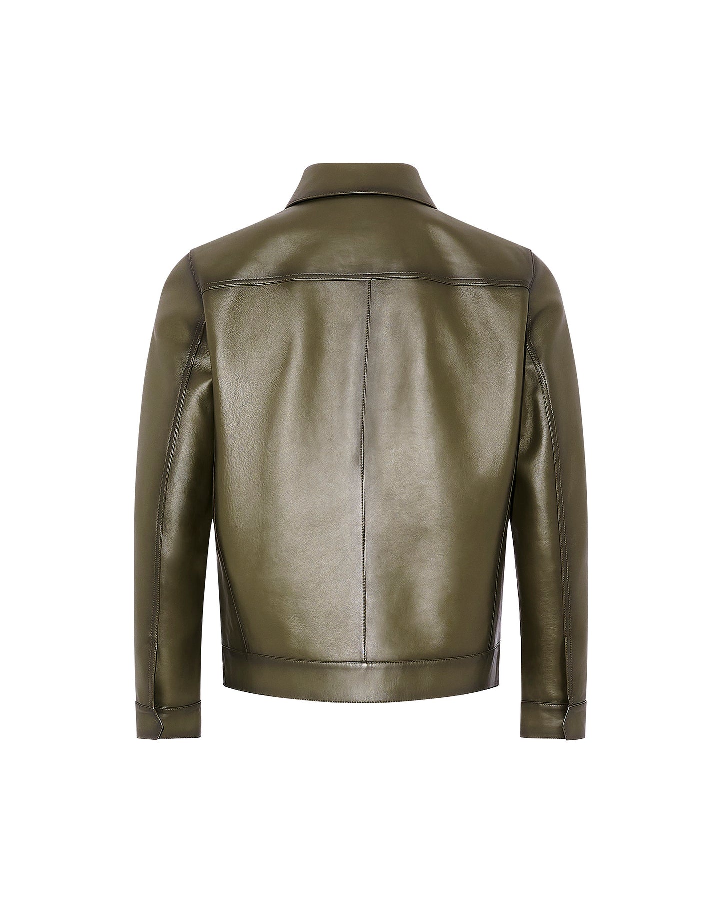 Denim jacket style leather jacket -Yves Salomon