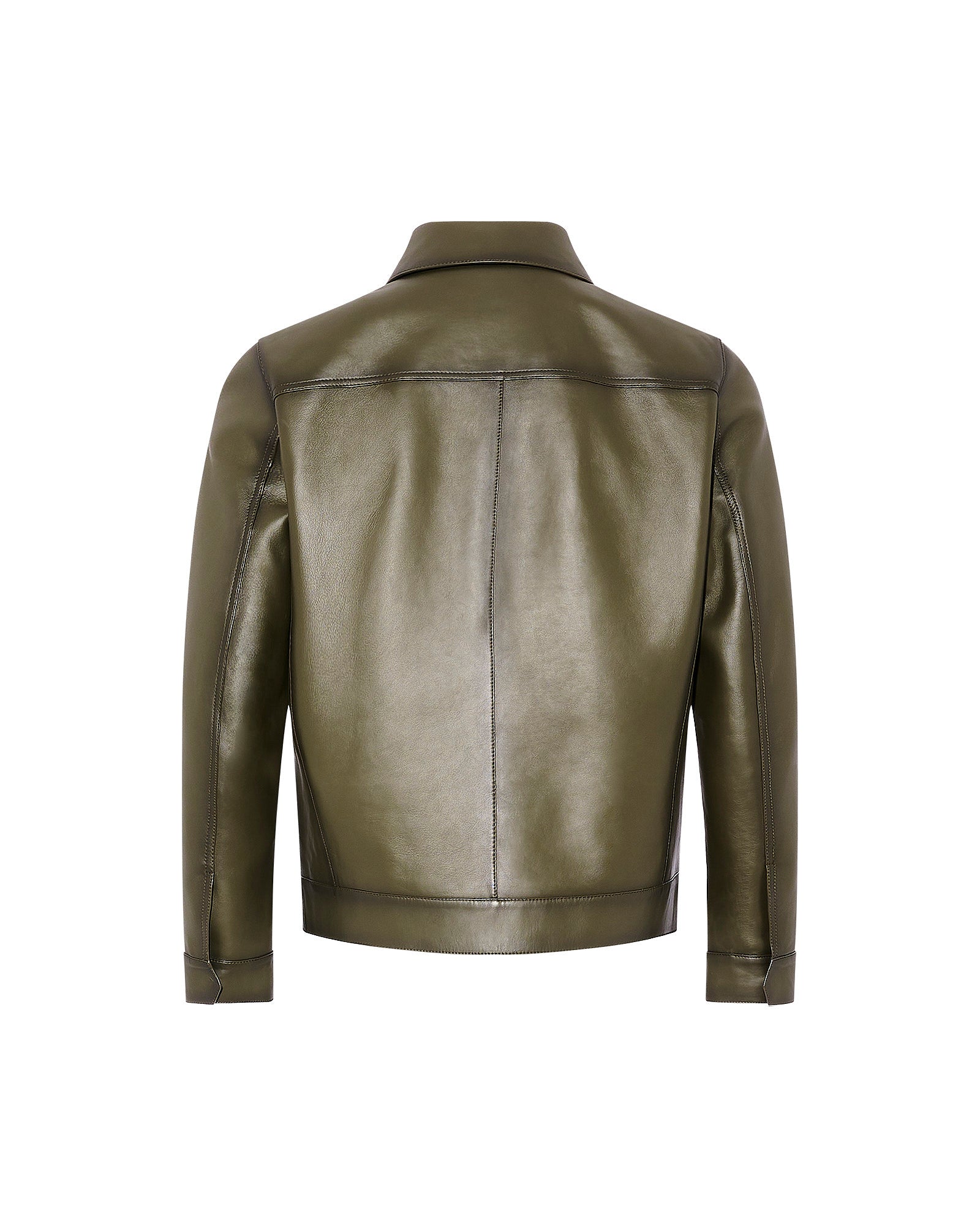 Denim jacket style leather jacket -Yves Salomon