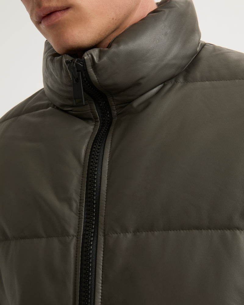 Leather down jacket-Yves Salomon-Winter sale & boxing day