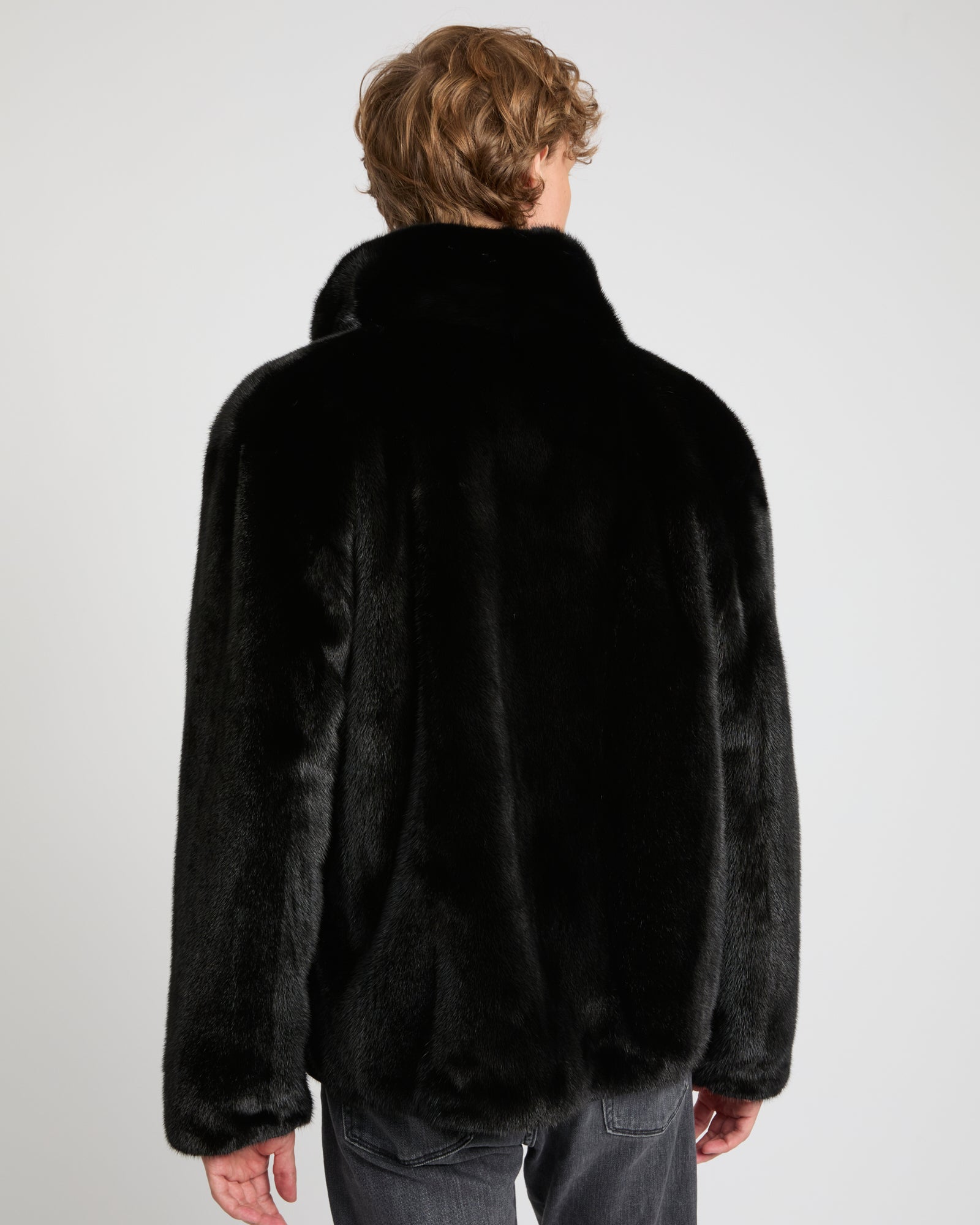 Reversible mink fur fleece jacket -Yves Salomon