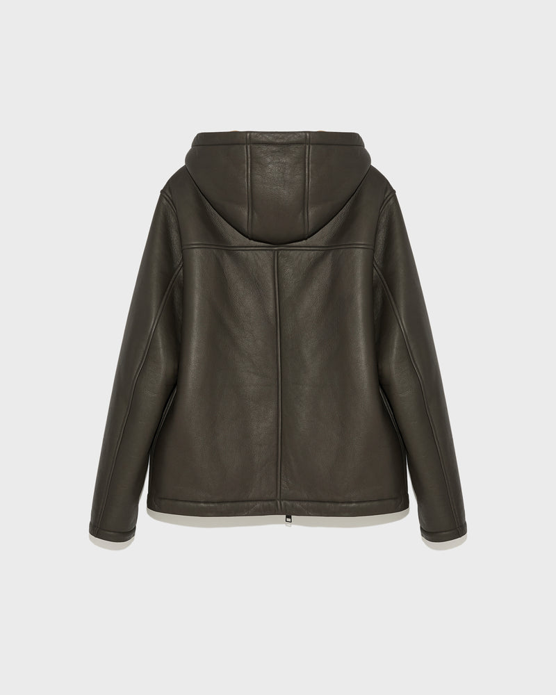 Silky shearling hoodie