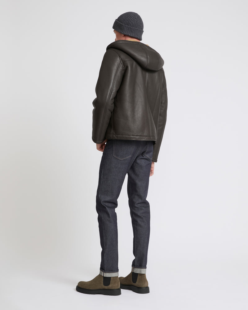 Silky shearling hoodie