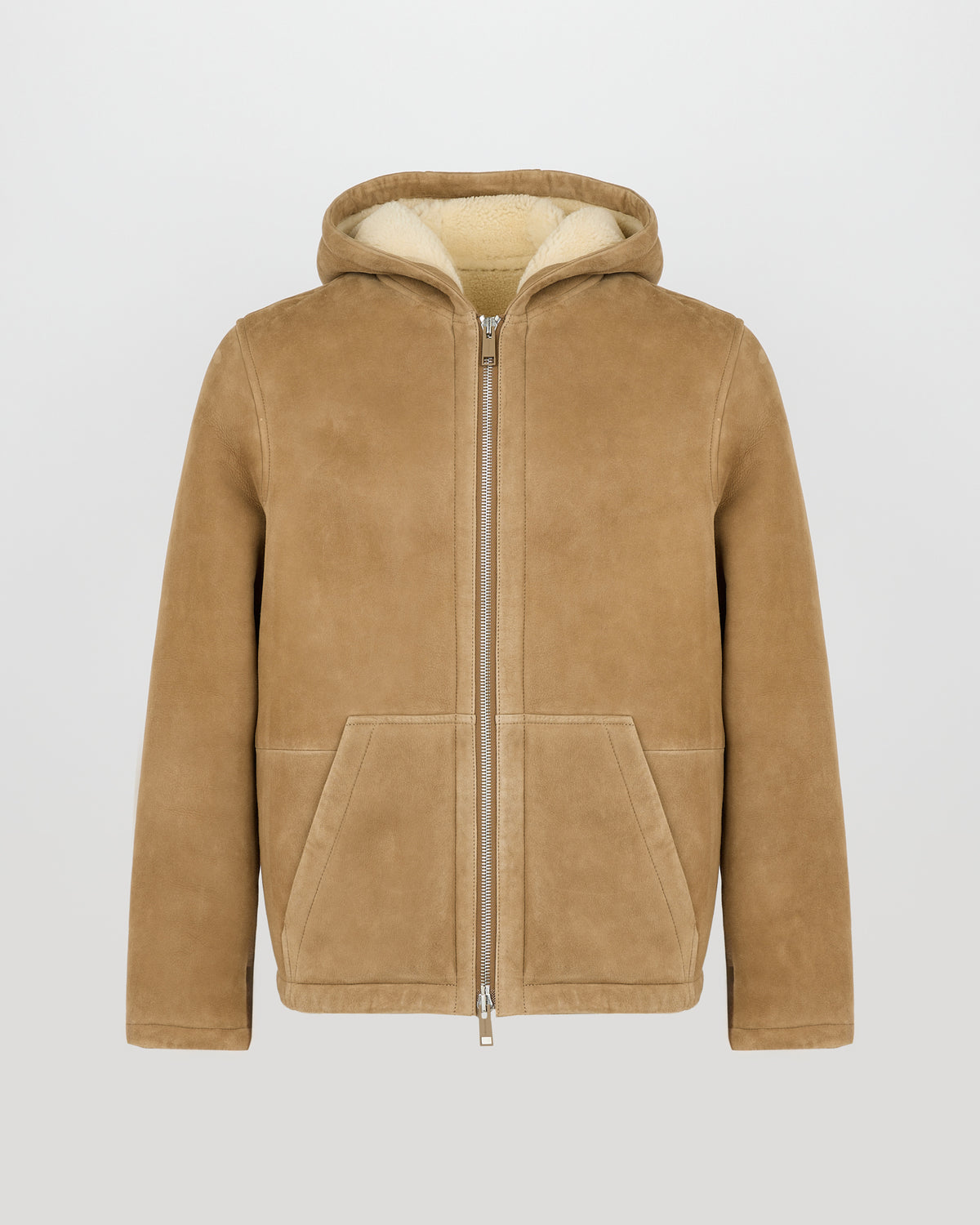 Suede shearling hoodie with curly wool - Yves Salomon - New Fall/Winter Collection