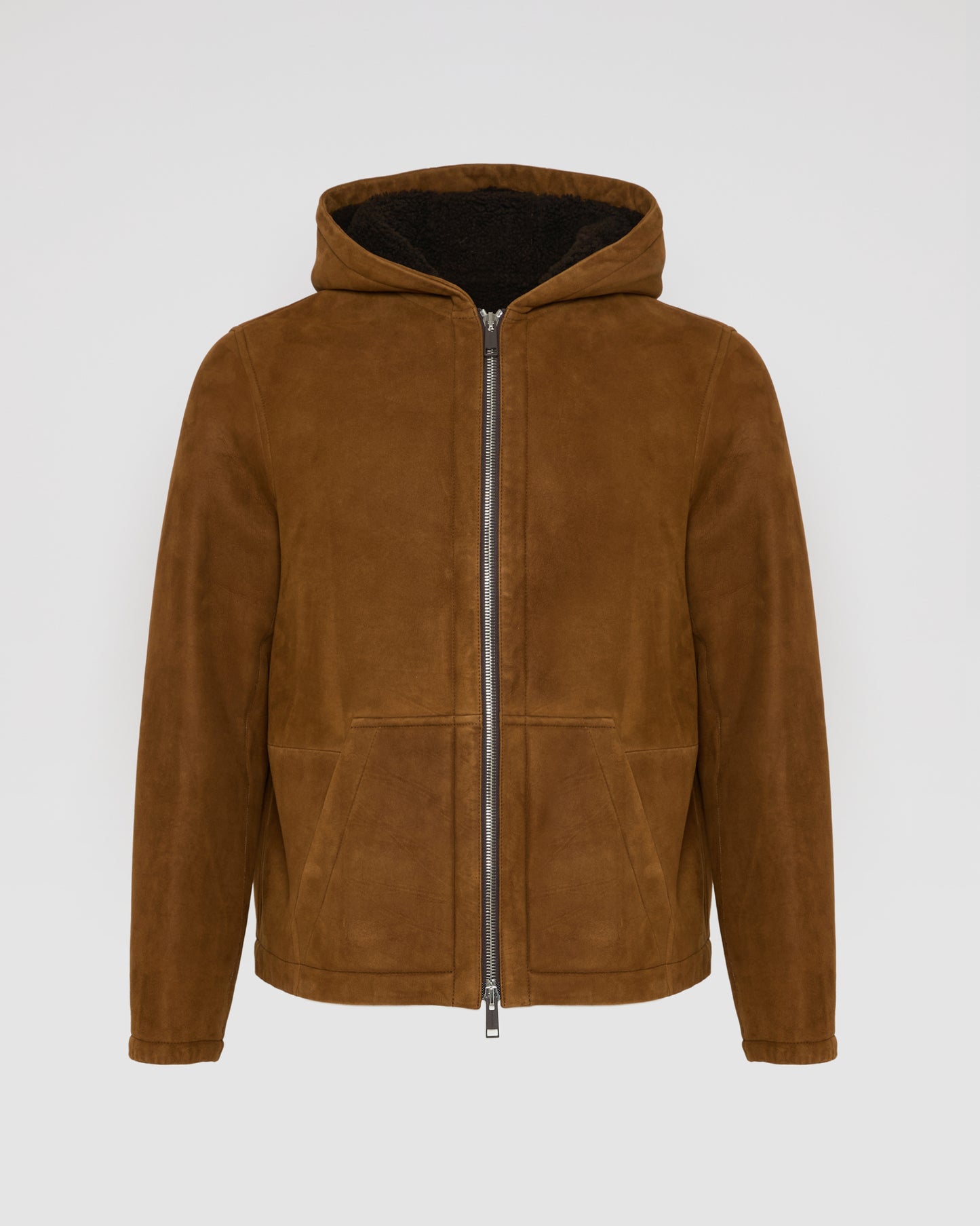 Suede lambskin shearling parka