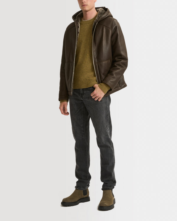 Silky shearling hoodie