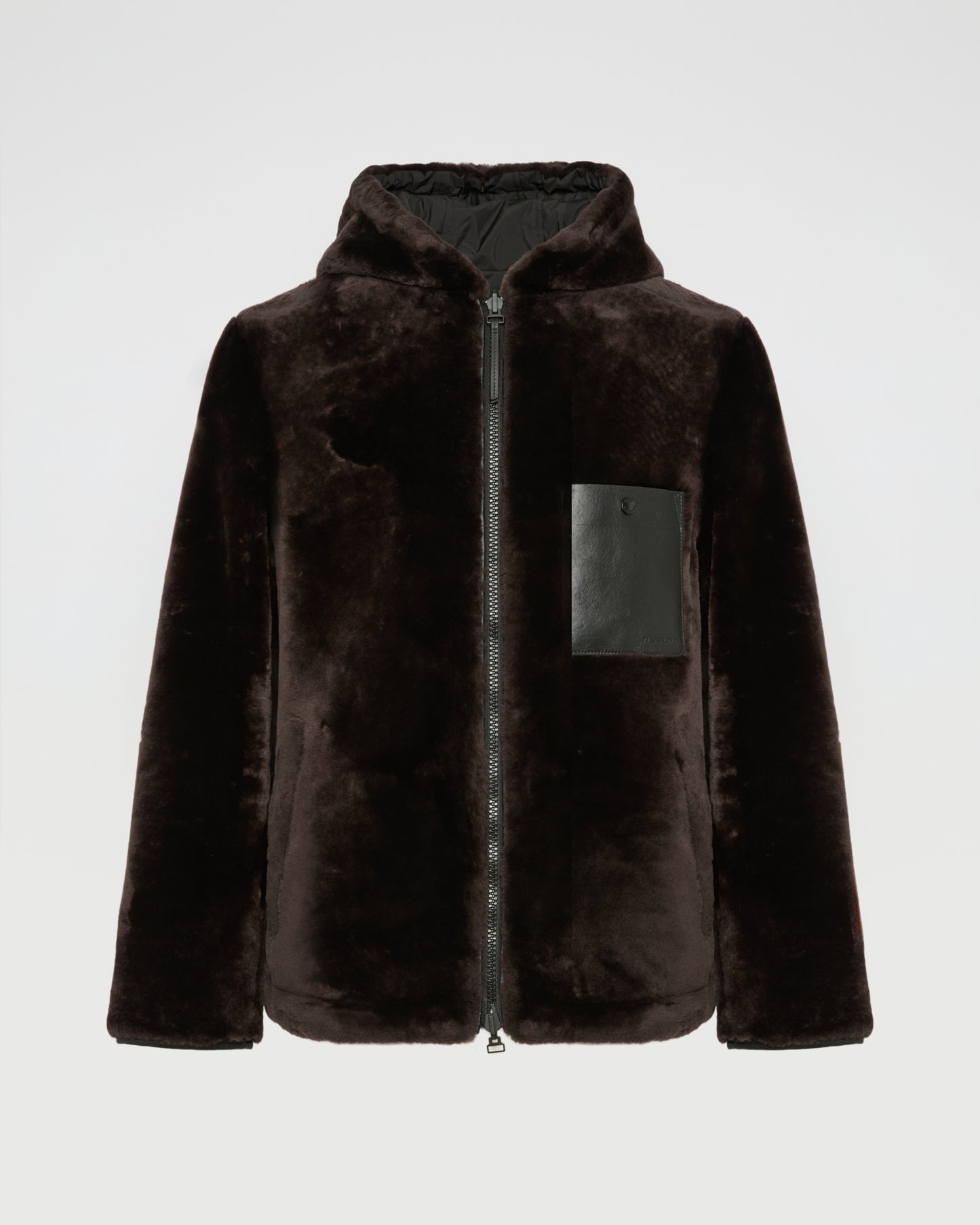 Reversible lambskin shearling hoodie -Yves Salomon