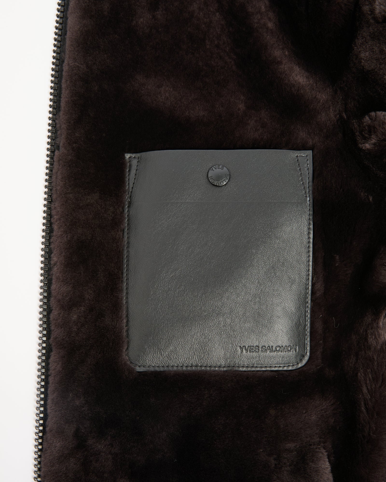 Reversible lambskin shearling hoodie -Yves Salomon