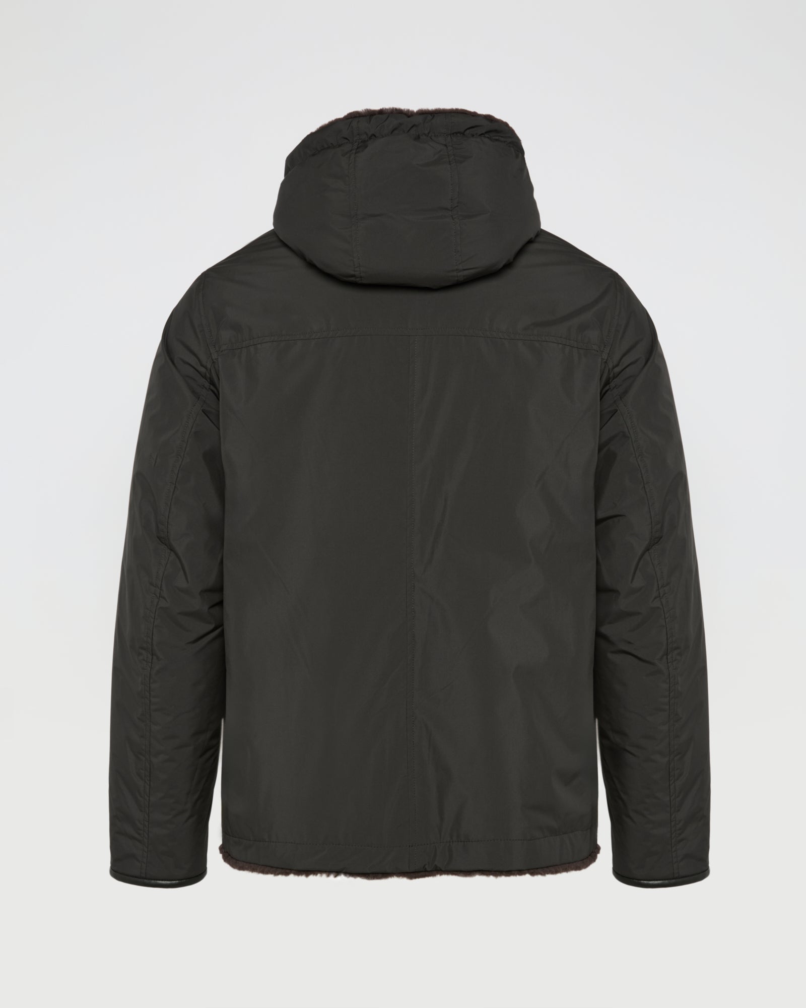 Reversible lambskin shearling hoodie -Yves Salomon