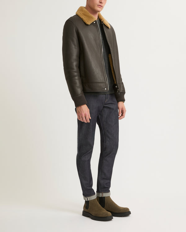 Silky shearling jacket