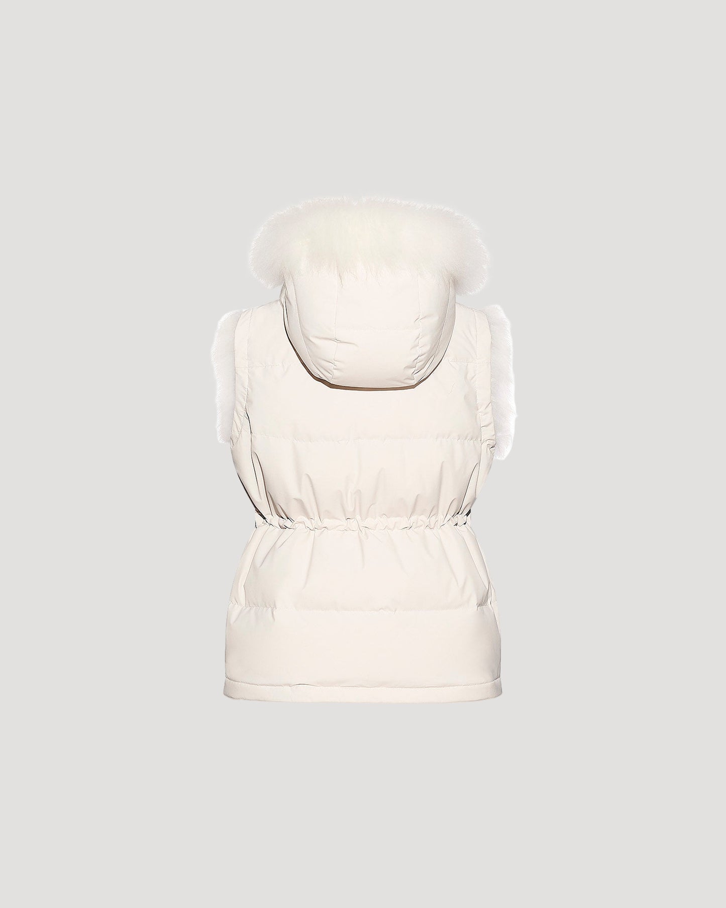 Reversible long-haired lambskin gilet