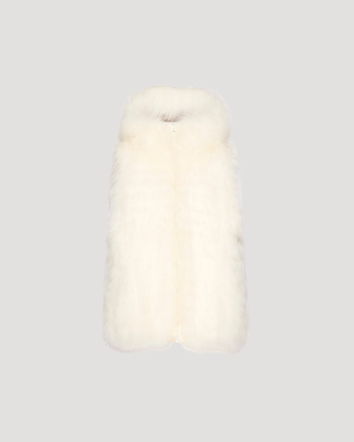 Reversible long-haired lambskin gilet