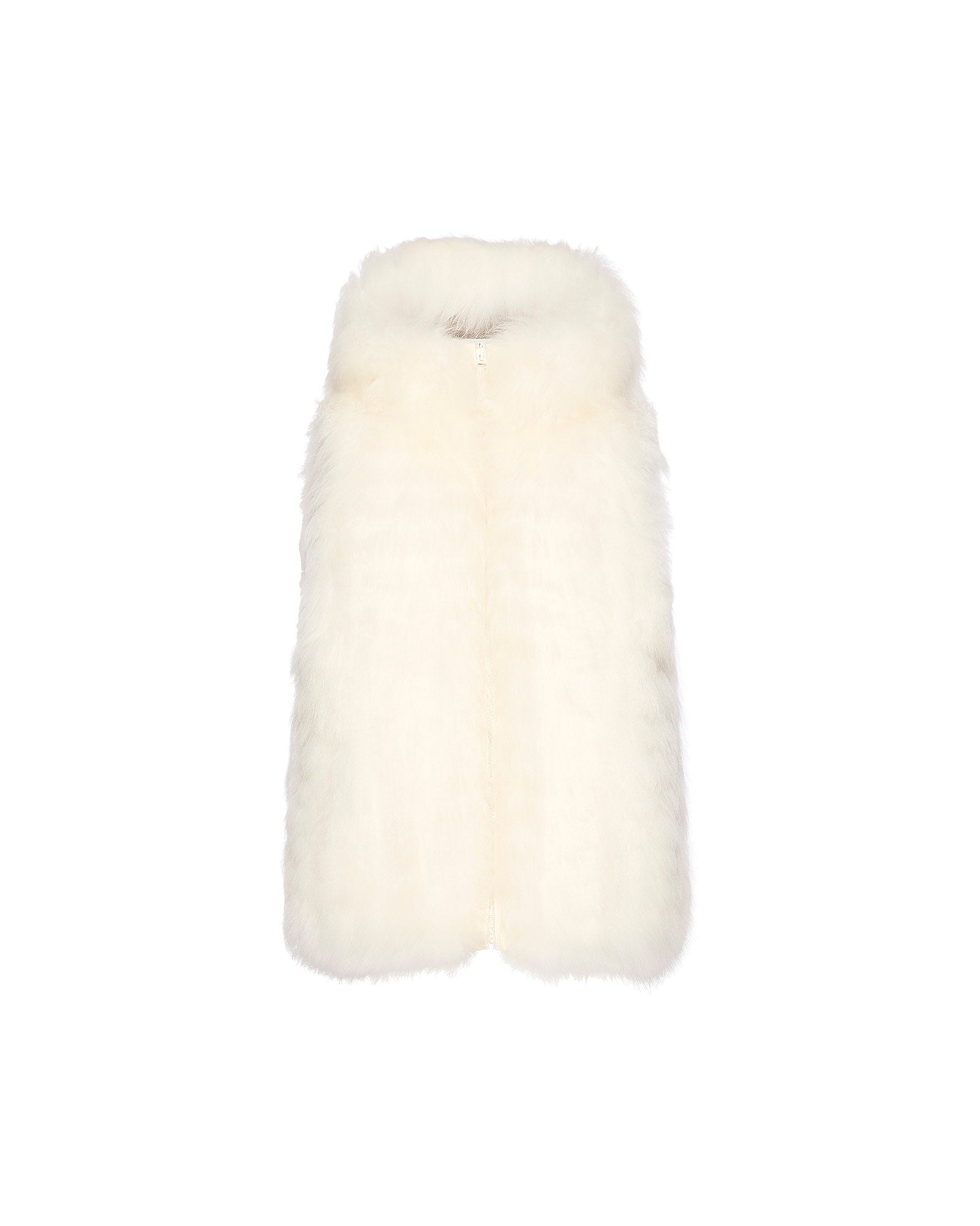 Reversible long-haired lambskin gilet -Yves Salomon