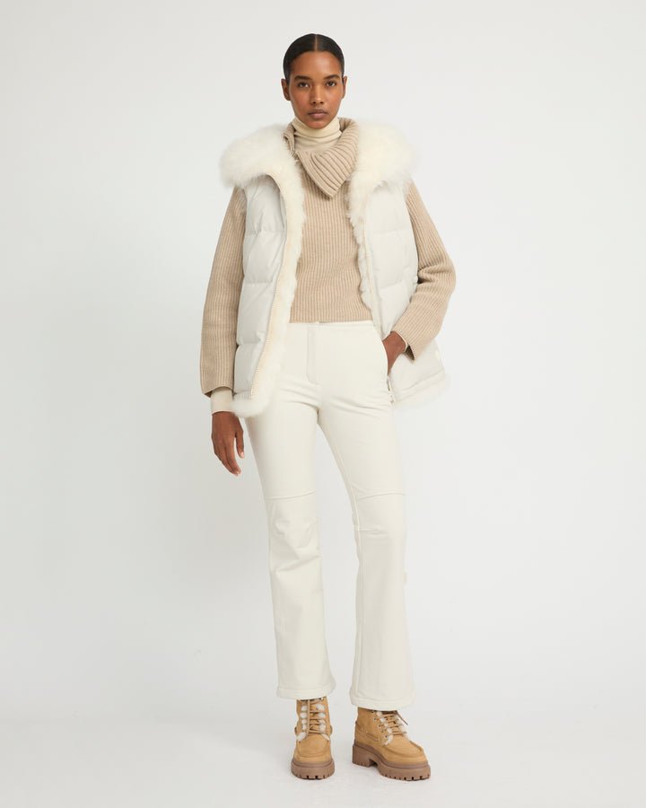 Reversible long-haired lambskin gilet -Yves Salomon
