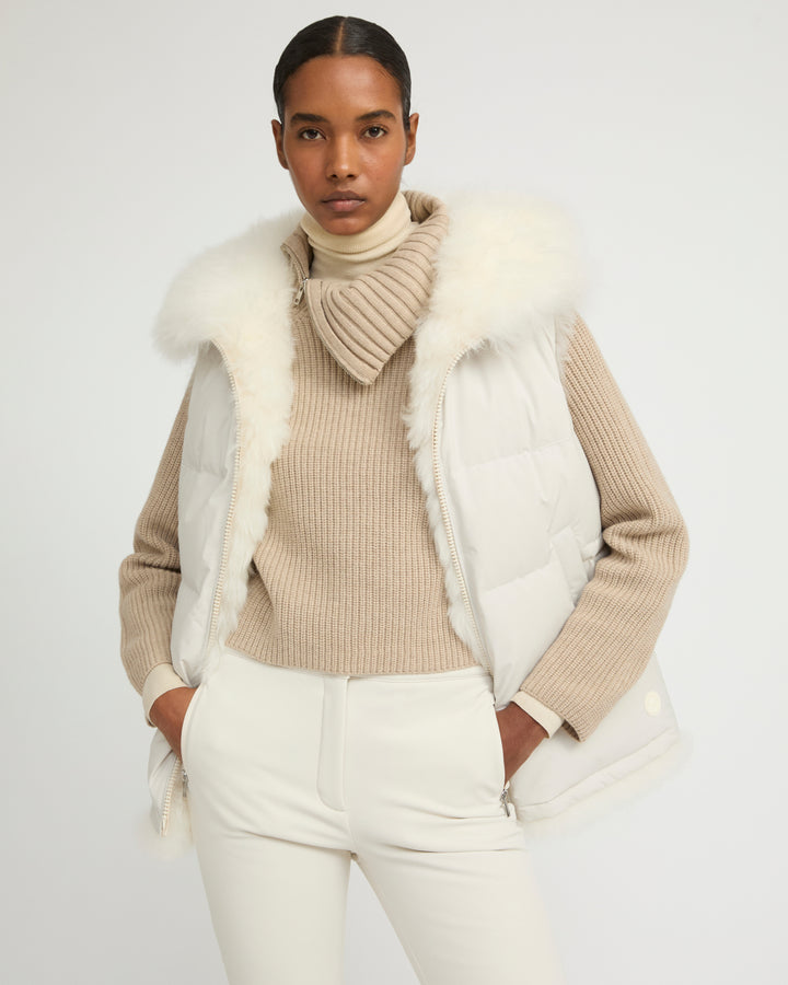 Reversible long-haired lambskin gilet -Yves Salomon