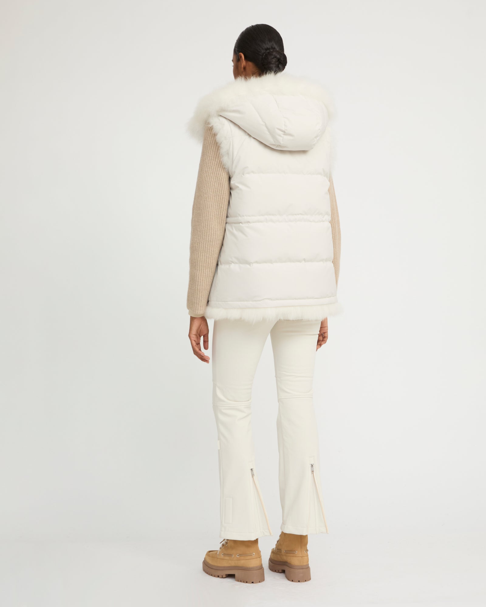 Reversible long-haired lambskin gilet -Yves Salomon