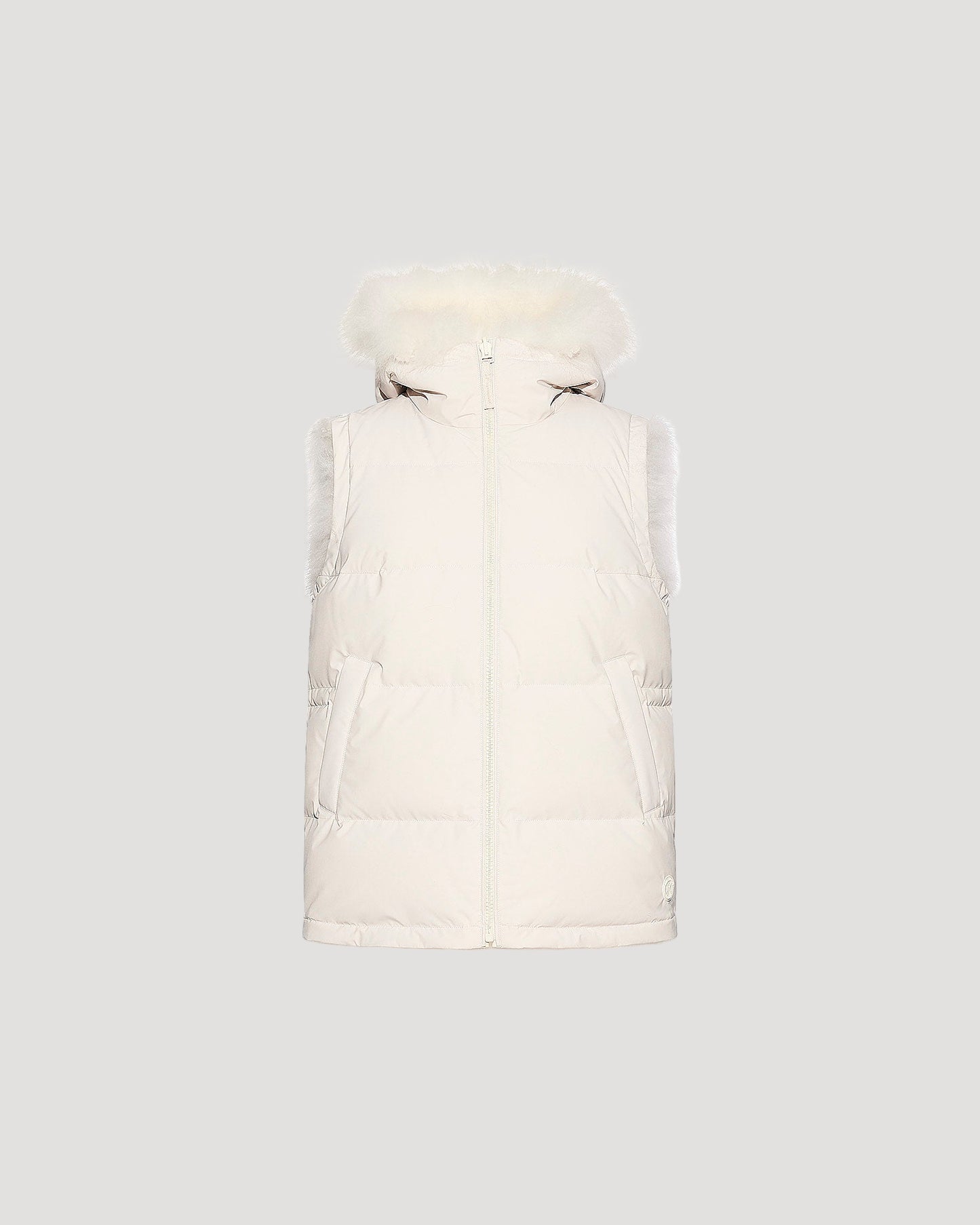 Reversible long-haired lambskin gilet