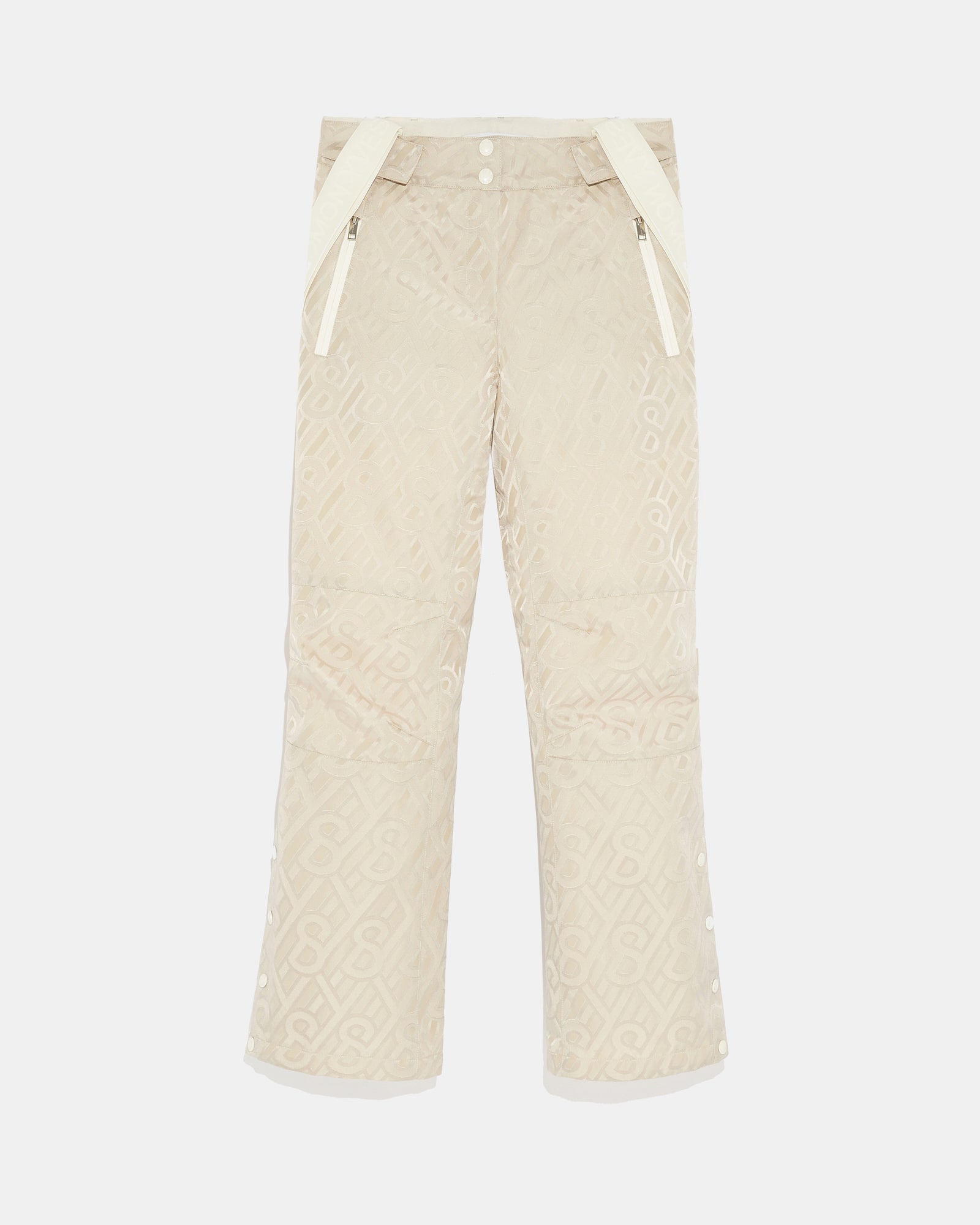 Wide leg skiwear trousers - khaki monogram - Yves Salomon