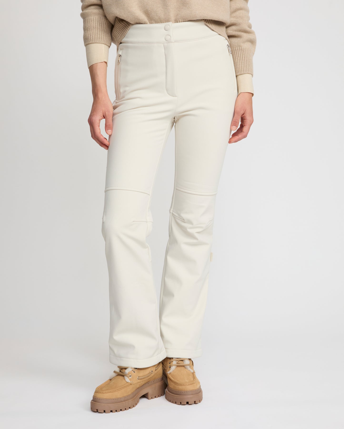 Softshell fabric flared fitted ski trousers -Yves Salomon