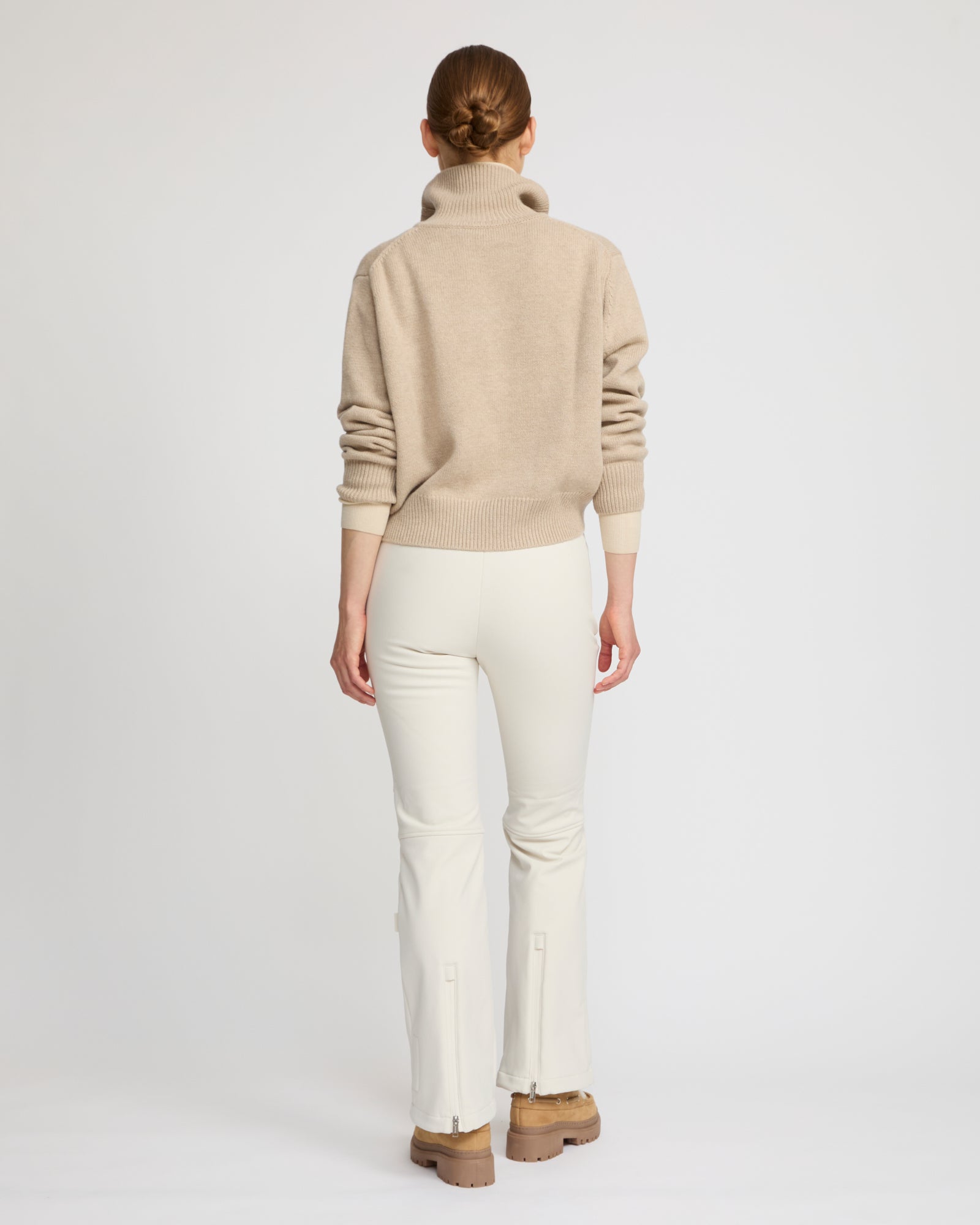 Softshell fabric flared fitted ski trousers -Yves Salomon