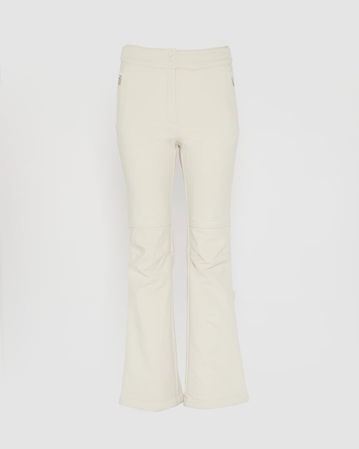 Softshell fabric flared fitted ski trousers