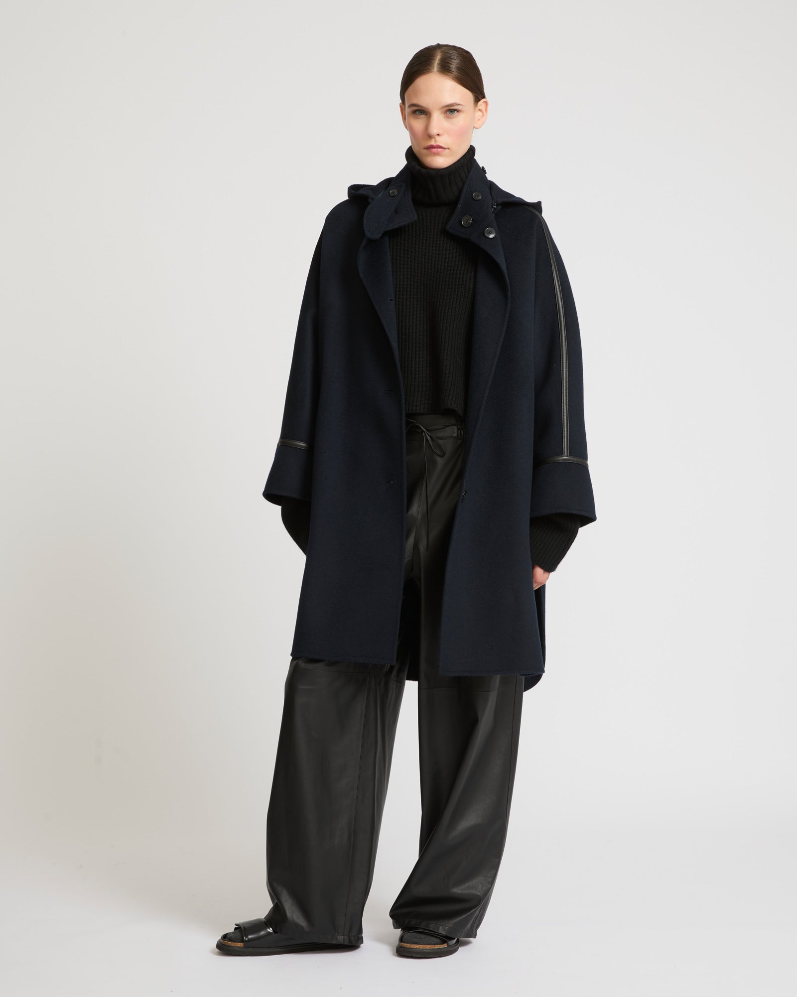 Double-sided cashmere blend hooded cape-Yves Salomon-Winter sale & boxing day
