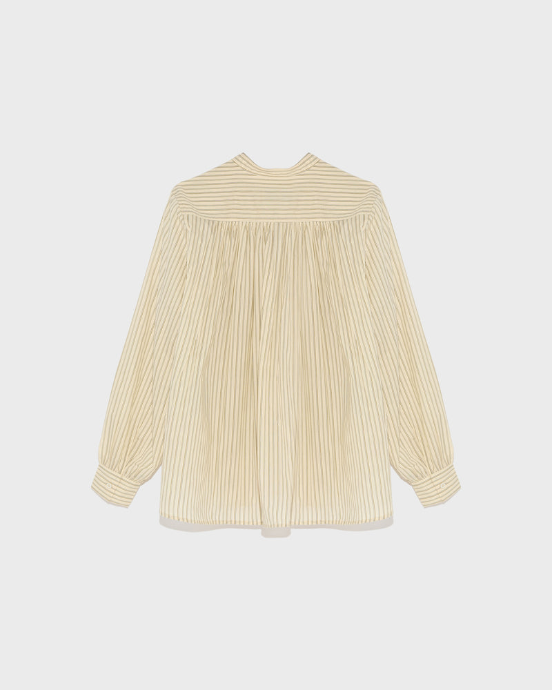 Pleated cotton-blend shirt-Yves Salomon-Winter sale & boxing day