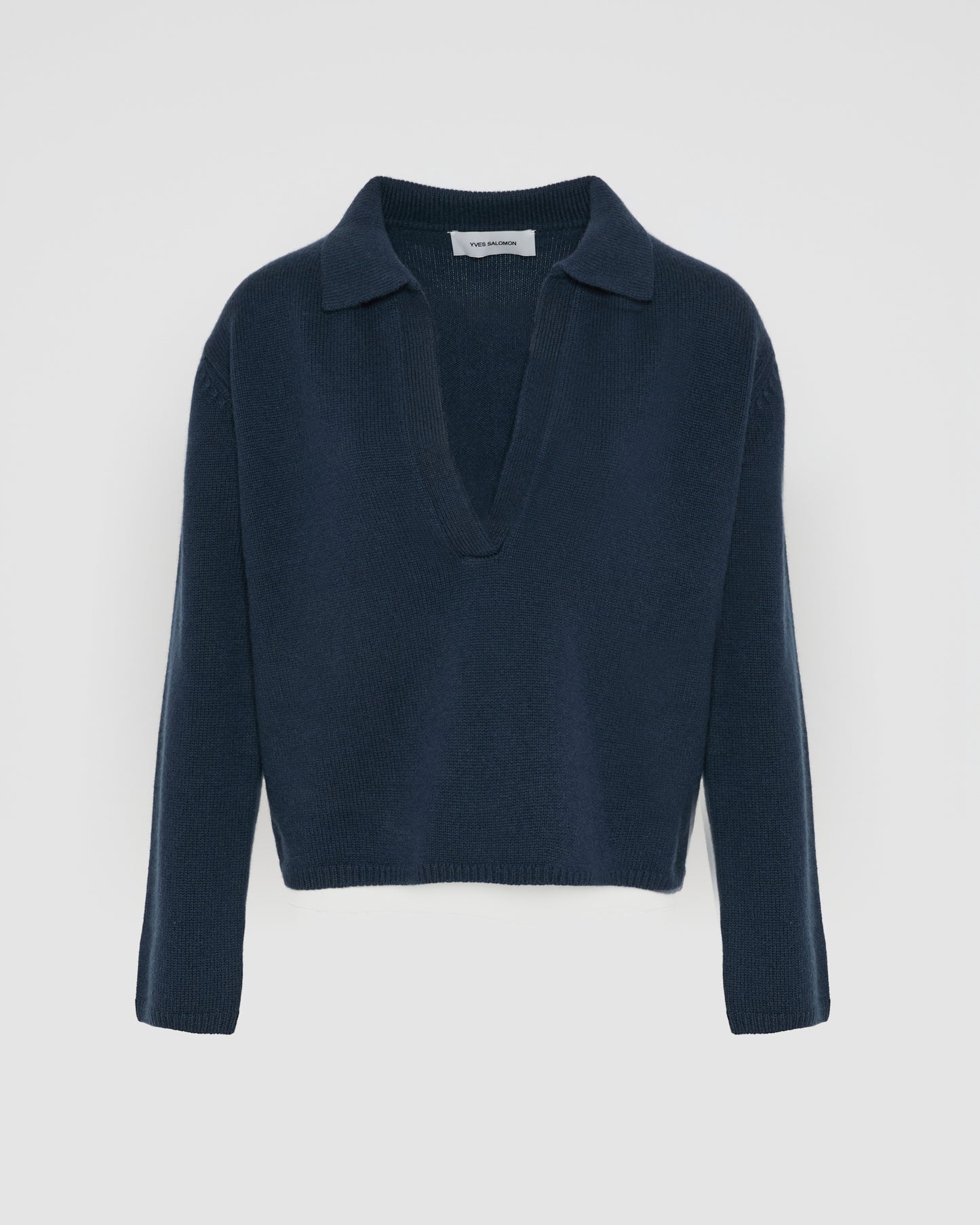 V-neck wool and cashmere sweater -Yves Salomon
