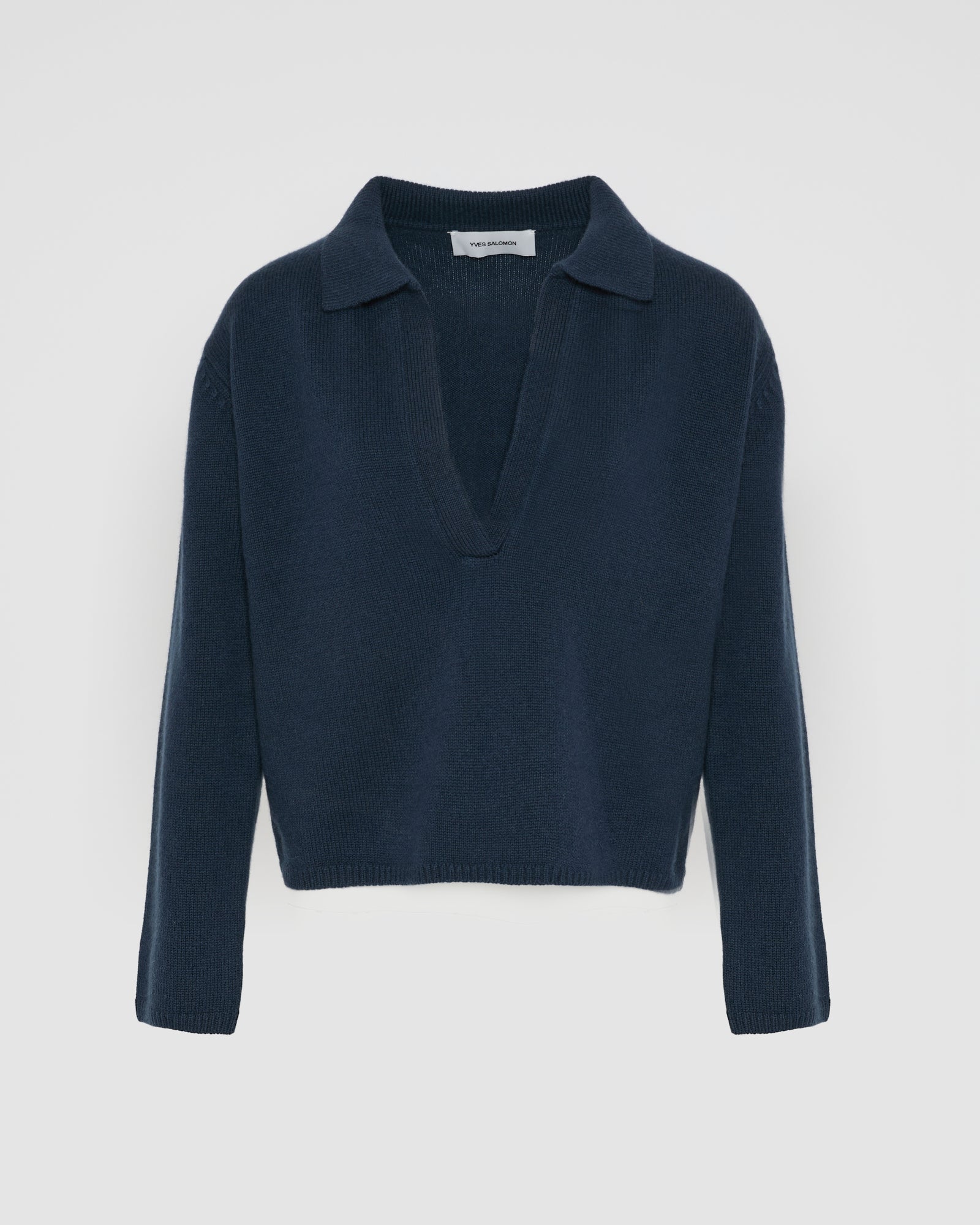 V-neck wool and cashmere sweater -Yves Salomon