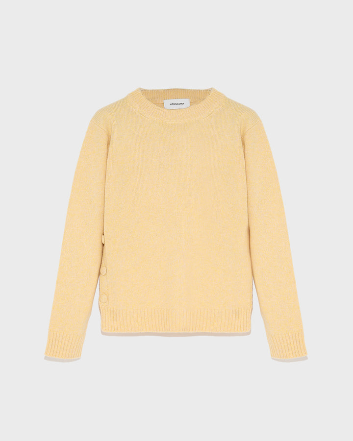 Cashmere round neck jumper-Yves Salomon-Winter sale & boxing day