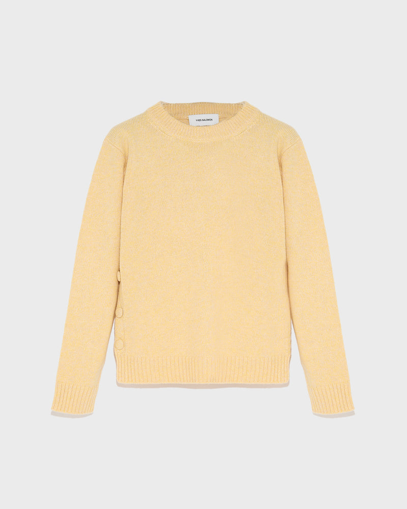 Cashmere round neck jumper-Yves Salomon-Winter sale & boxing day