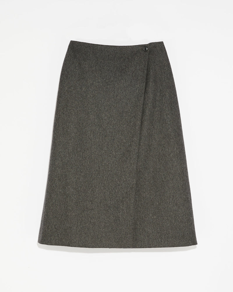 Flannel wrap skirt-Yves Salomon-Winter sale & boxing day