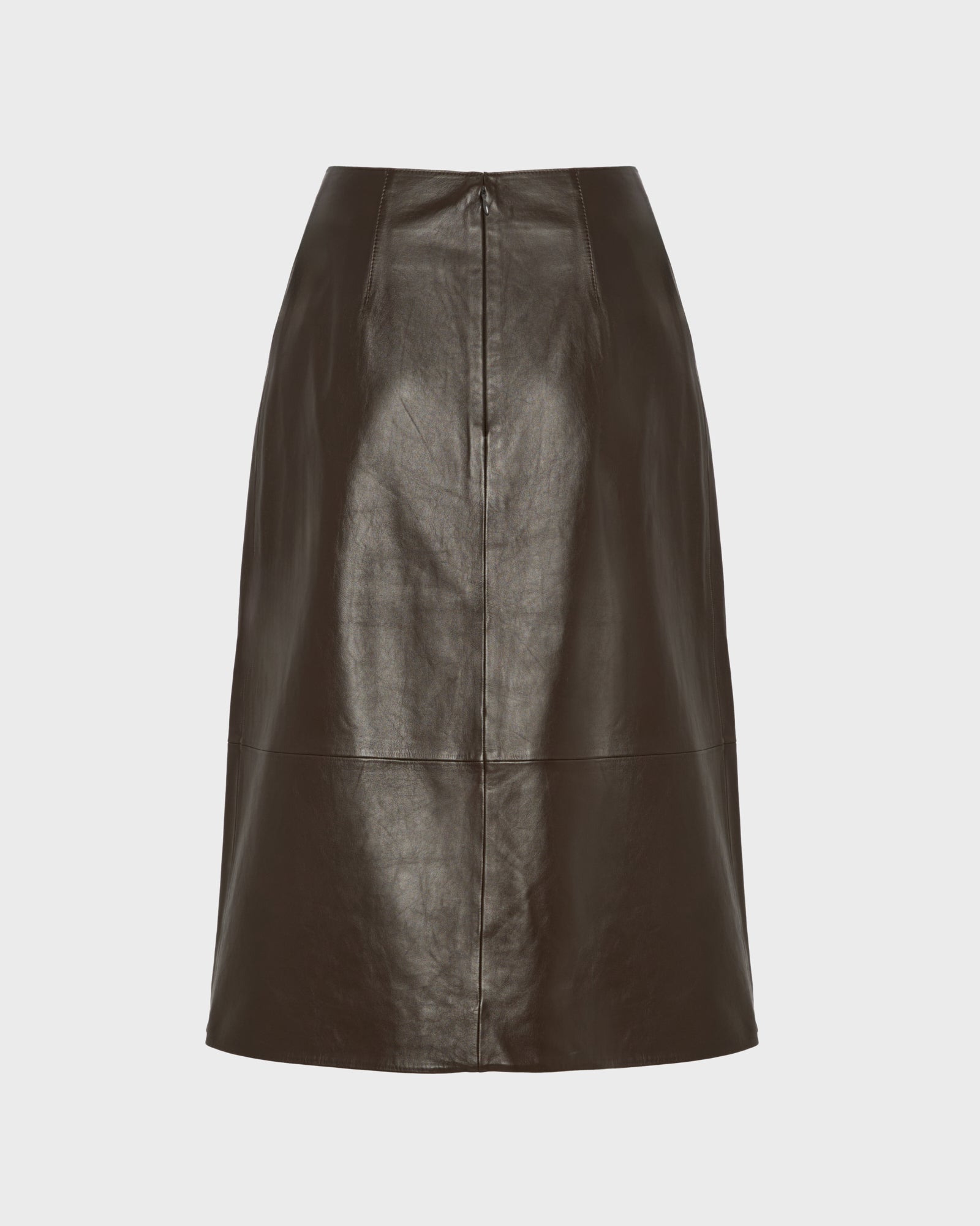 Lamb leather panel skirt -Yves Salomon