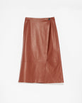 Lamb leather wrap skirt