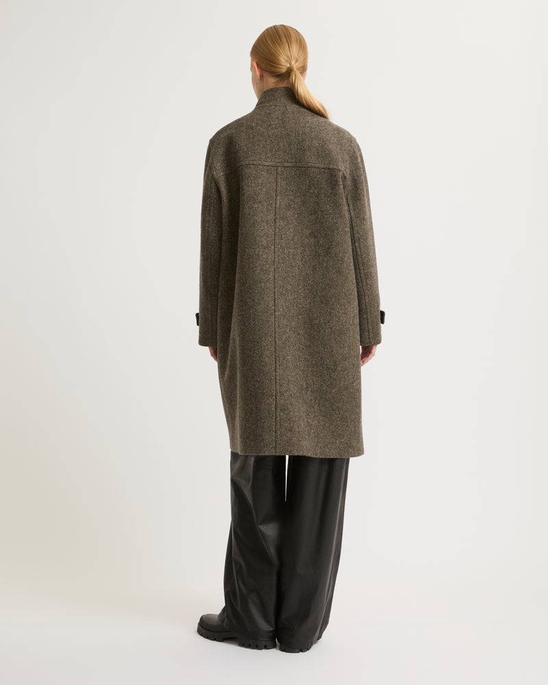 Long woollen pea coat-Yves Salomon-Winter sale & boxing day