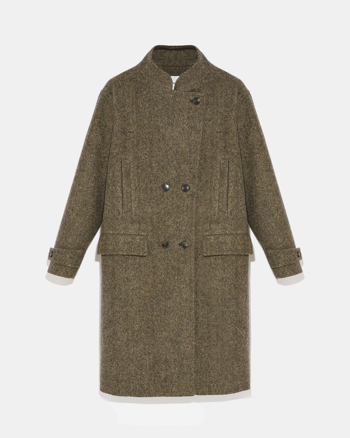 Long woollen pea coat-Yves Salomon-Winter sale & boxing day