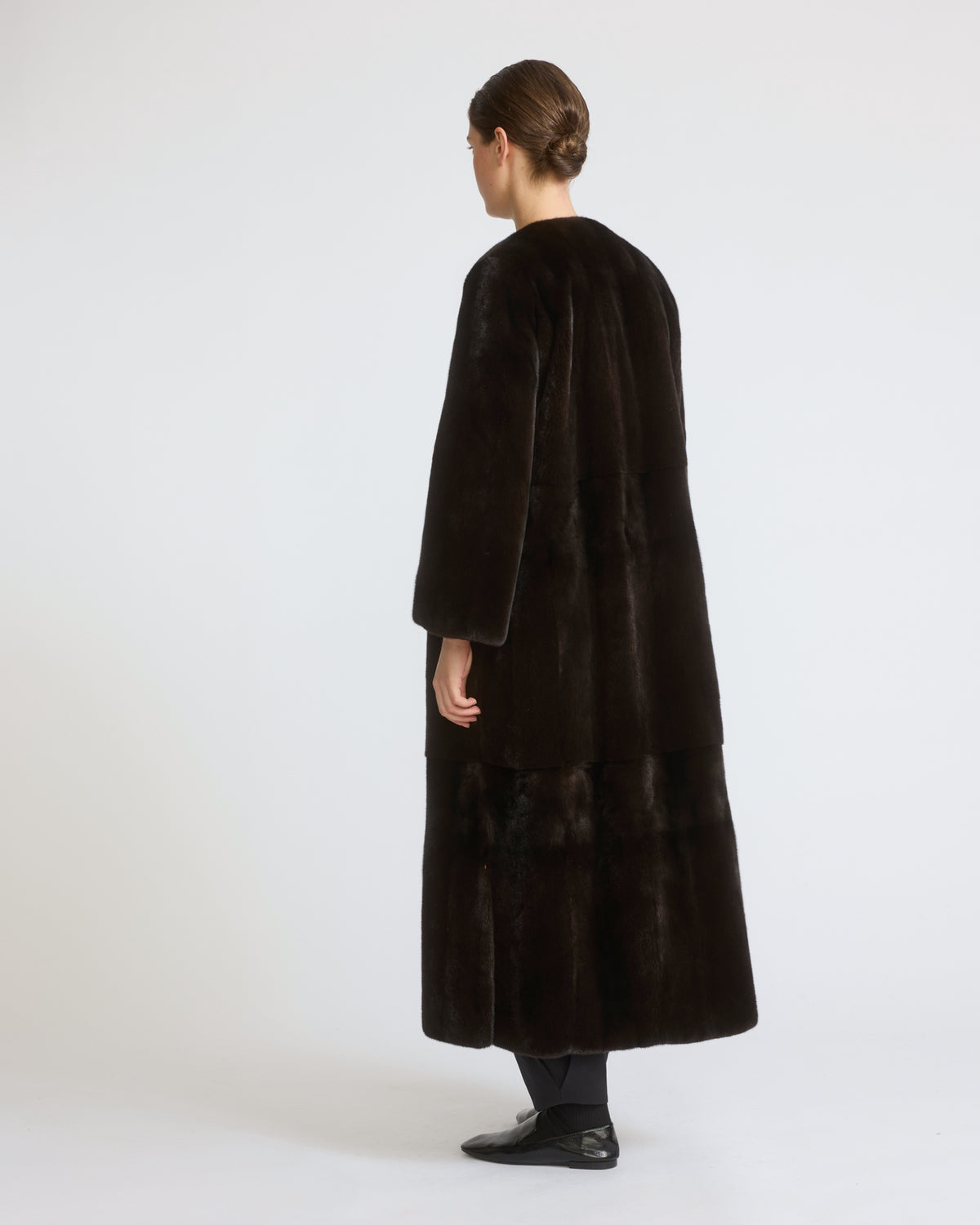 Maxi belted coat in long-haired mink fur - Yves Salomon - New Fall/Winter Collection