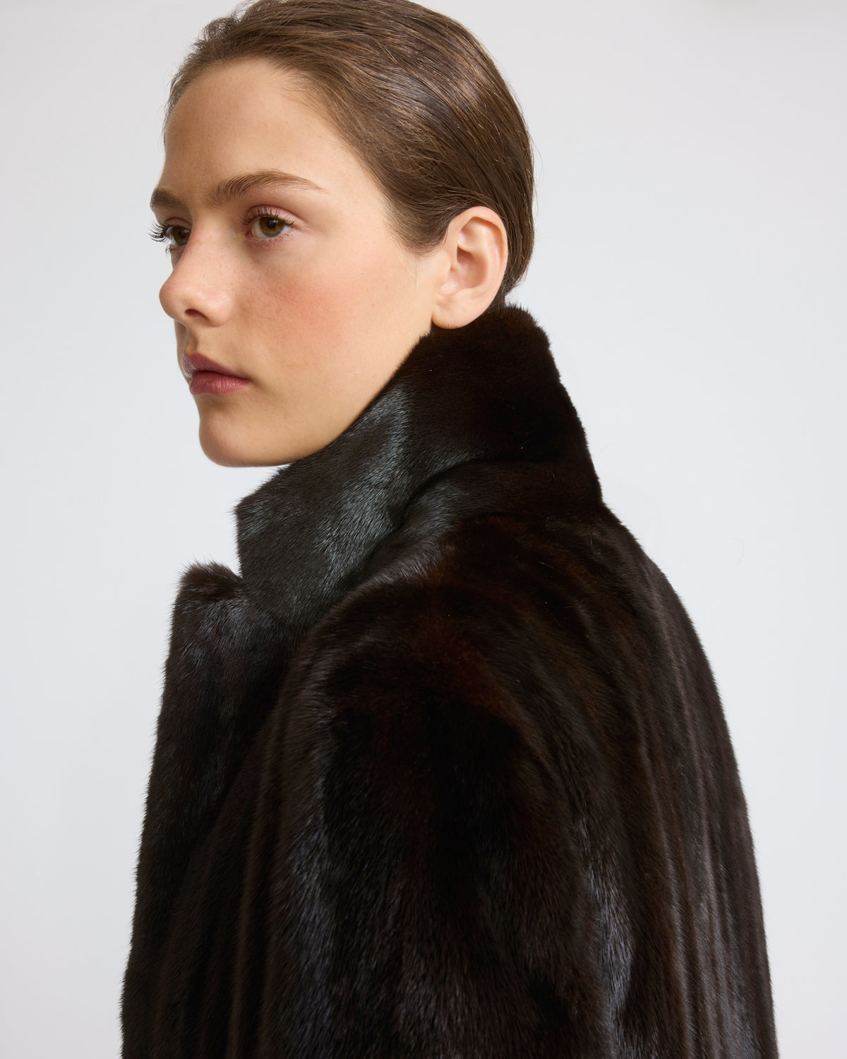 Long coat in long-haired mink fur - Yves Salomon - New Fall/Winter Collection