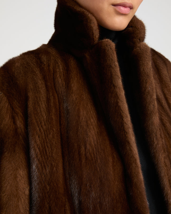 Long Coat in Long-Haired Mink -Yves Salomon