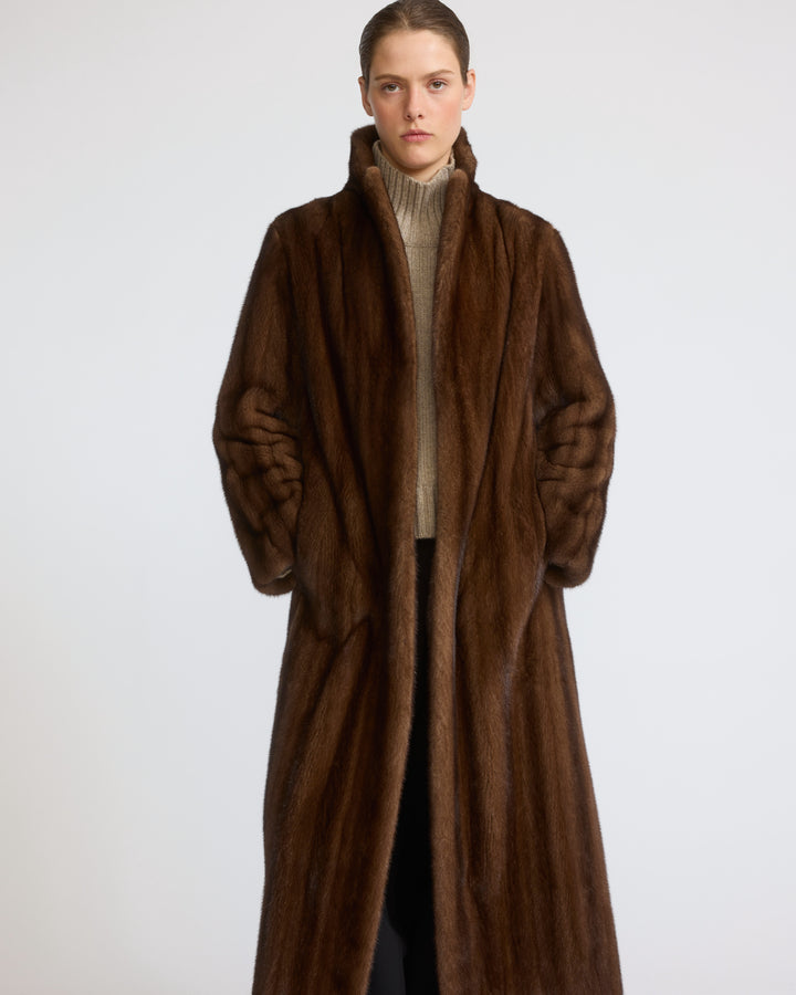 Long coat in long-haired mink fur - Yves Salomon - New Fall/Winter Collection