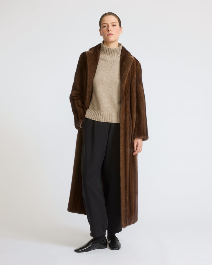 Long coat in long-haired mink fur - Yves Salomon - New Fall/Winter Collection