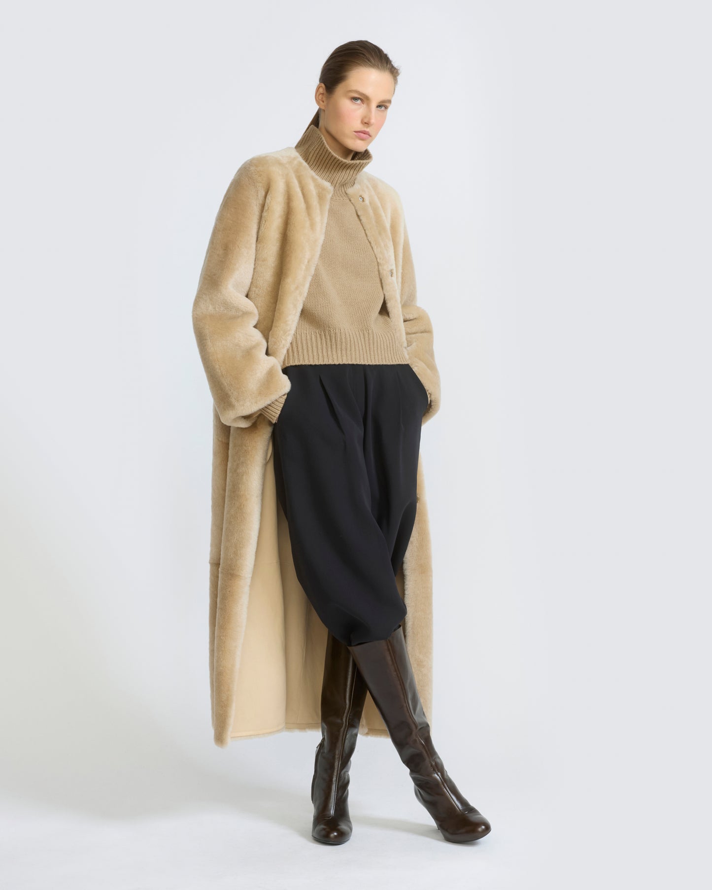 Extra long lambskin shearling coat - Yves Salomon - New Fall/Winter Collection
