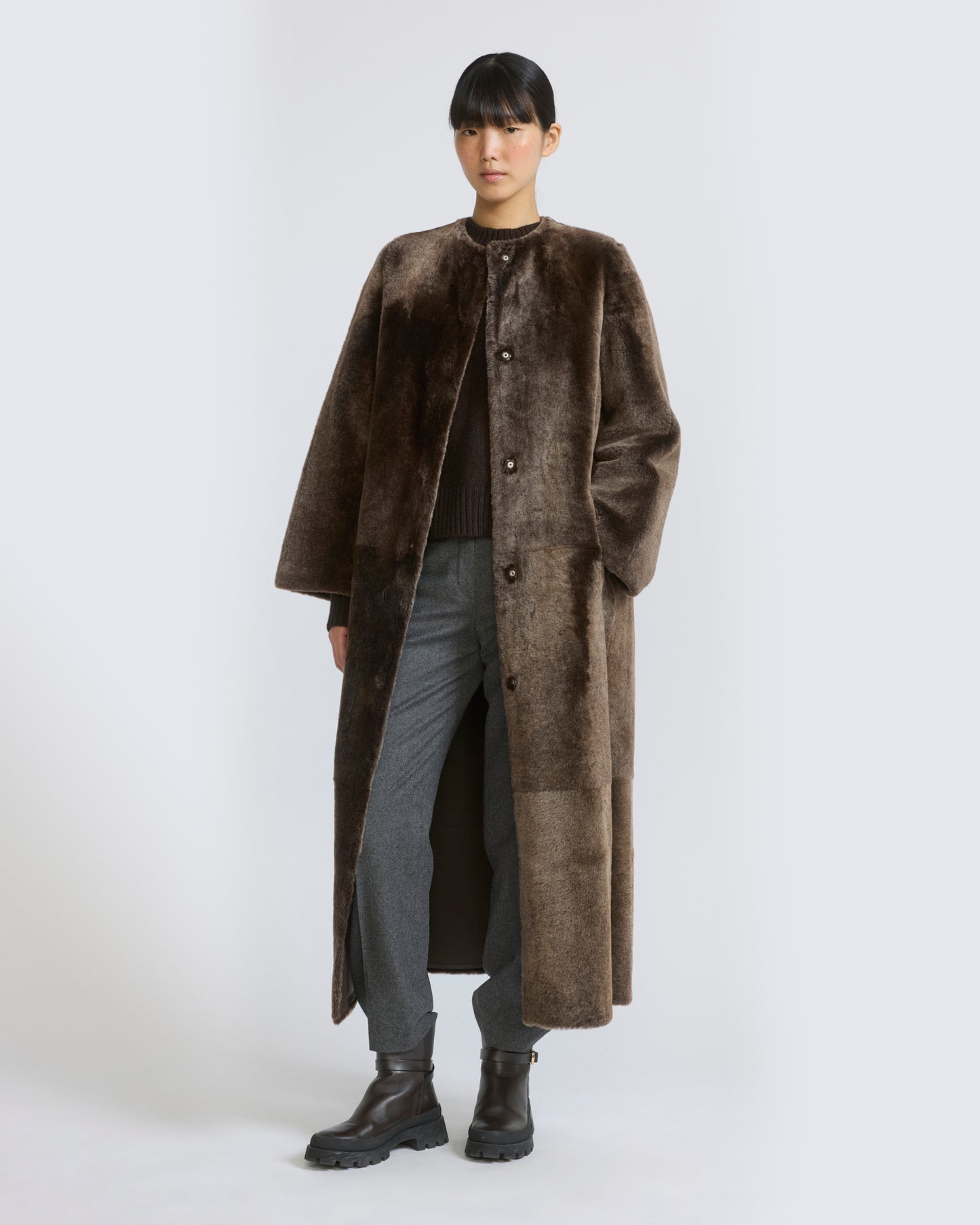 Extra long lambskin shearling coat - Yves Salomon - New Fall/Winter Collection