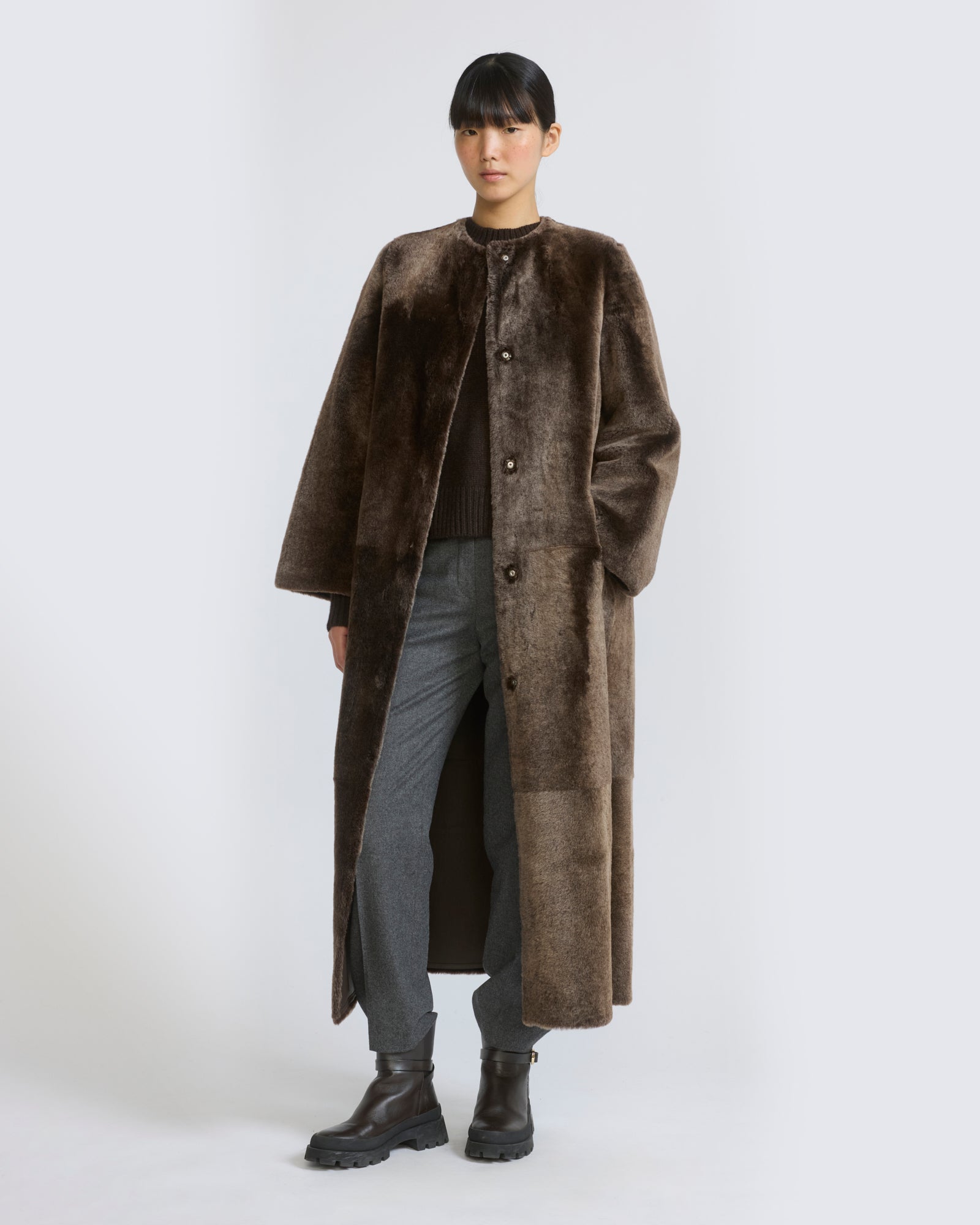 Extra long lambskin shearling coat - Yves Salomon - New Fall/Winter Collection