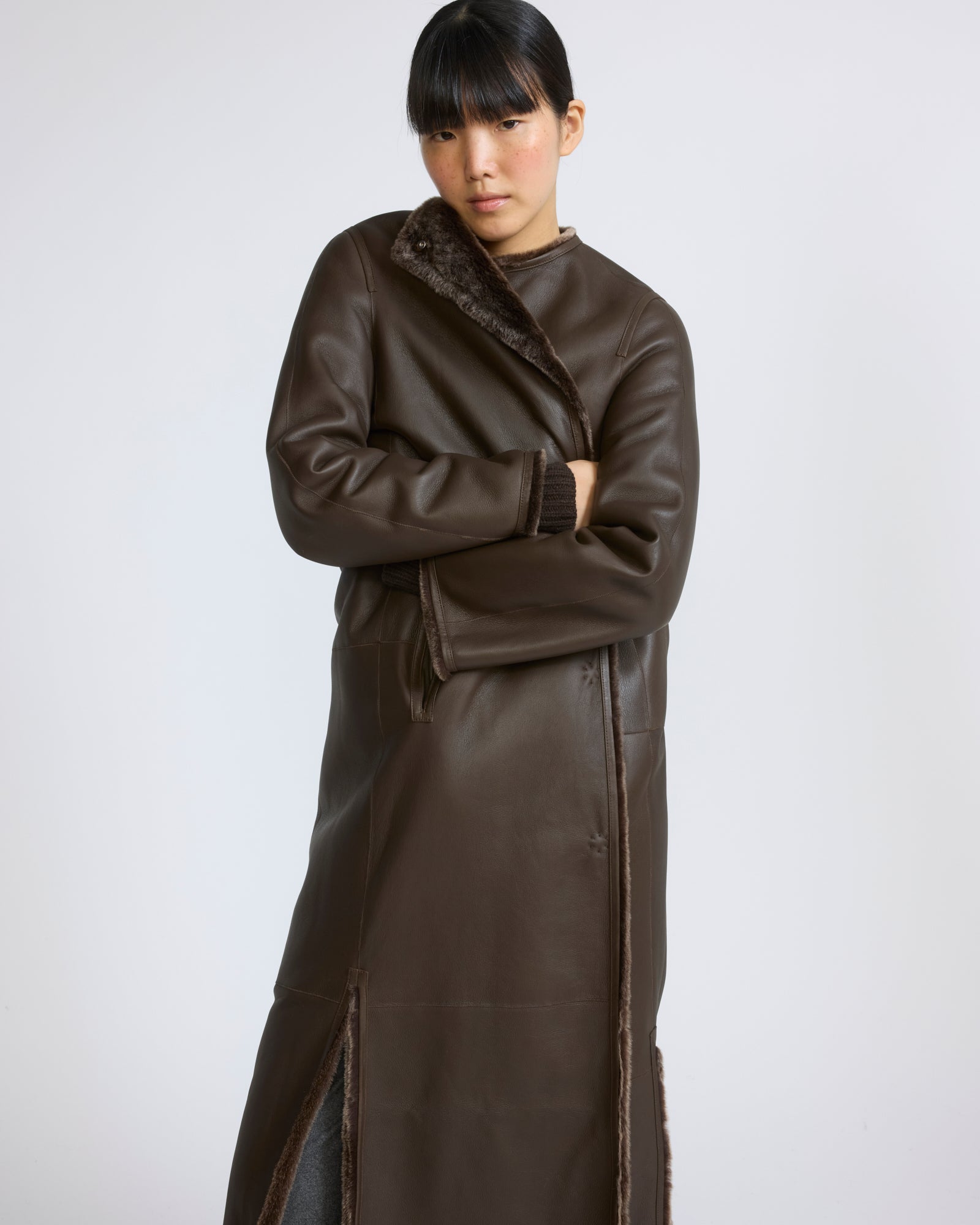 Extra long lambskin shearling coat - Yves Salomon - New Fall/Winter Collection