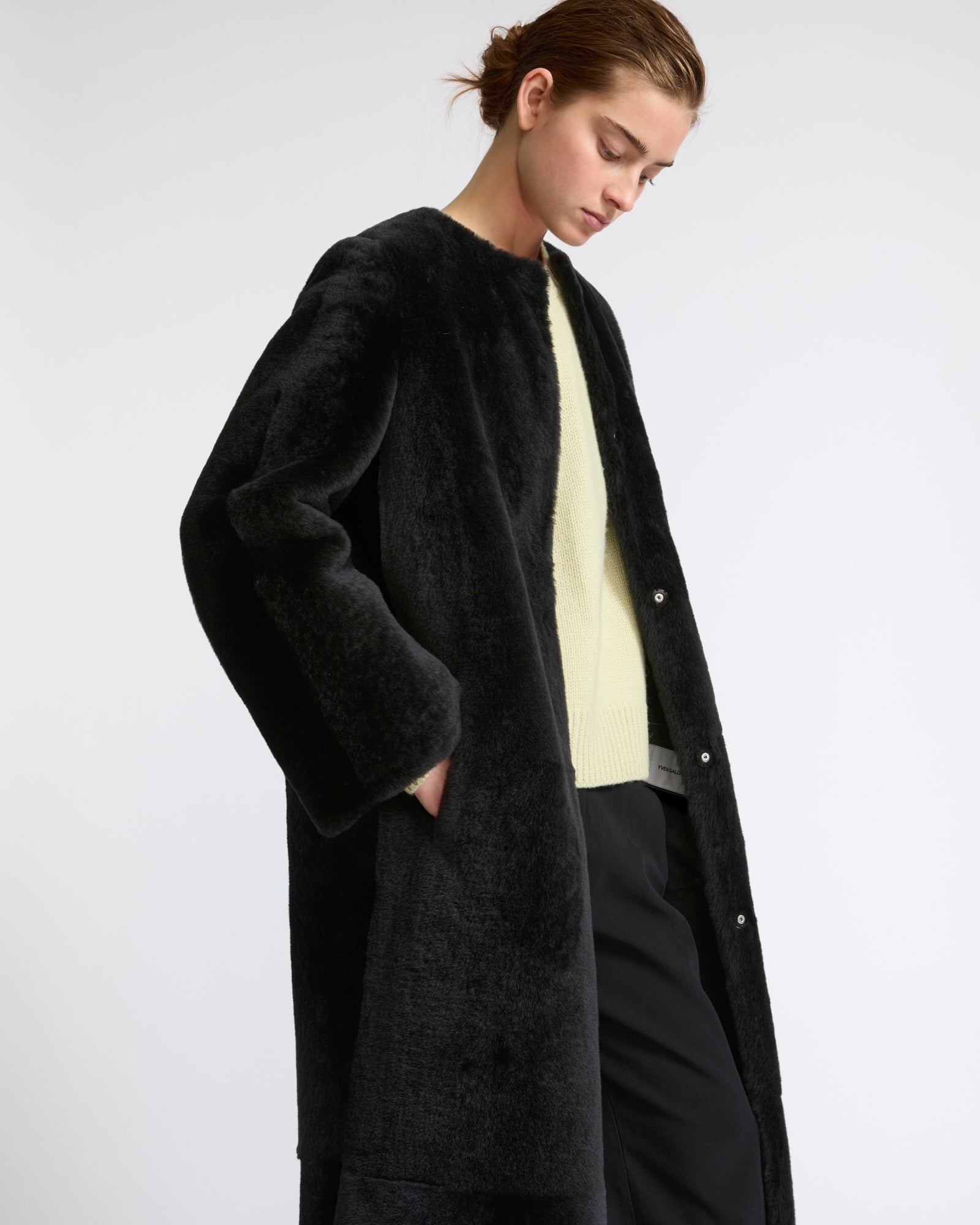 Extra long lambskin shearling coat - Yves Salomon - New Fall Winter Collection