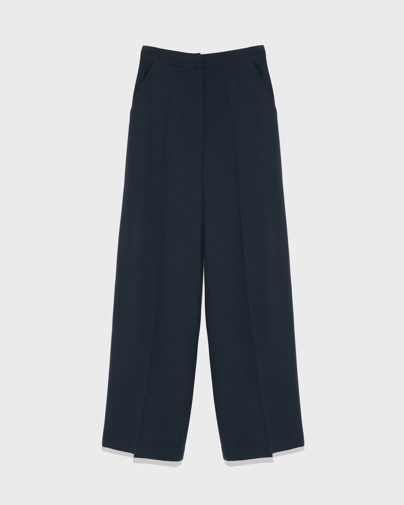 Straight trousers in wool gabardine fabric-Yves Salomon-Winter sale & boxing day