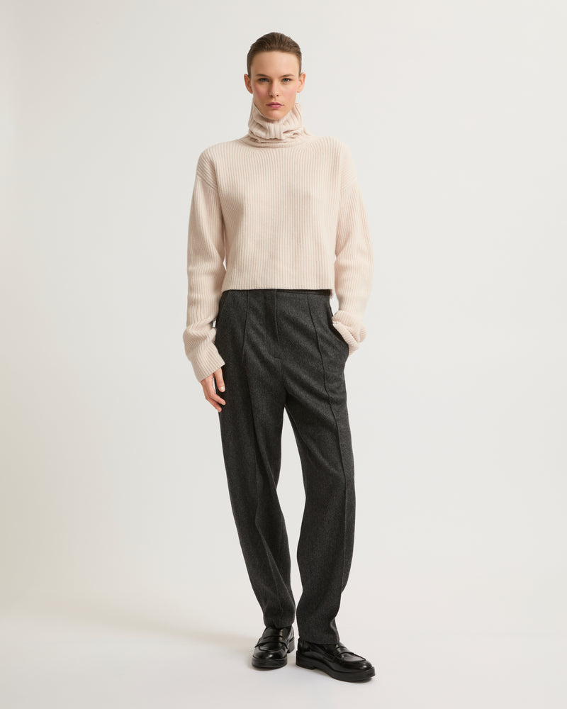 Flannel tailored trousers-Yves Salomon-Winter sale & boxing day
